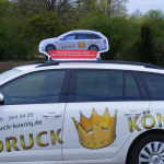 Druck König | Autodach-Werbeanlage 2017
