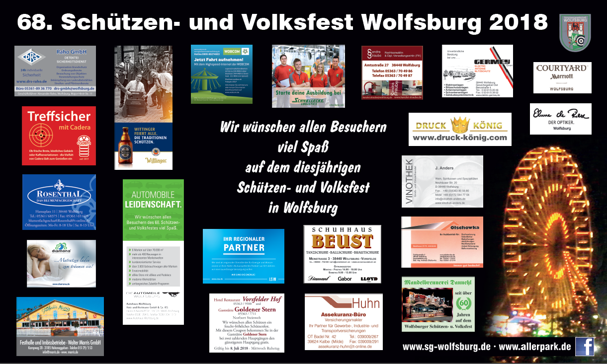 Schützen- und Volksfest Wolfsburg, Banner mit Sponsoren