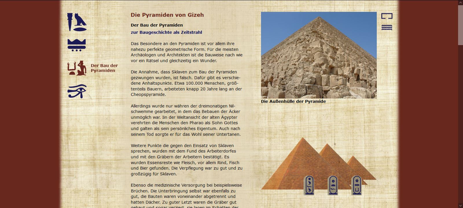 Die Pyramiden von Gizeh - Der Bau der Pyramiden