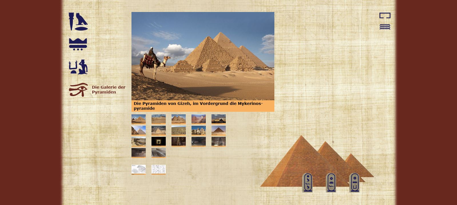 Die Pyramiden von Gizeh - Die Galerie der Pyramiden