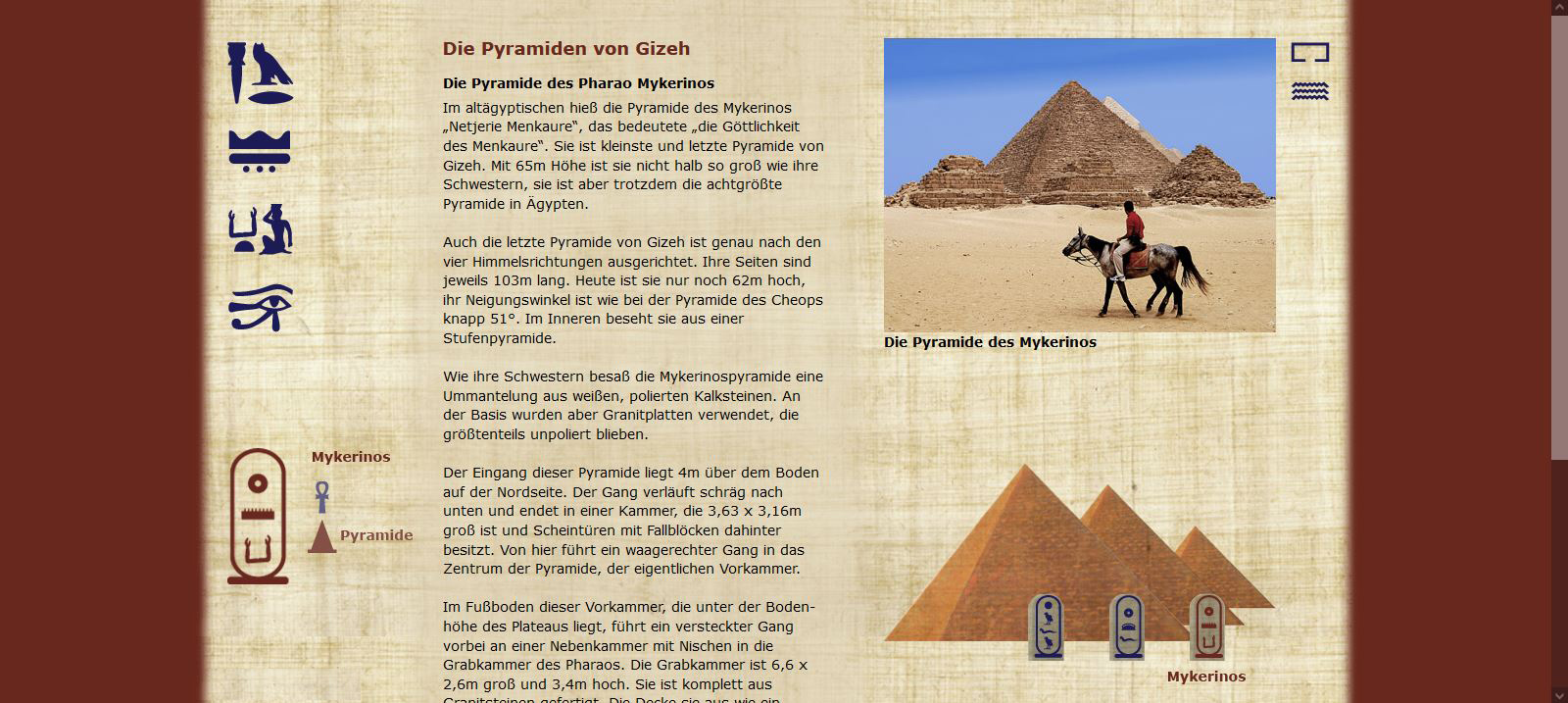 Die Pyramiden von Gizeh - Mykerinos - Pyramide